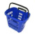Пластиковая корзина-тележка на 2-х колесах PBT34 (синий)
