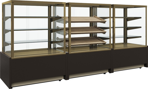 Витрина кондитерская Carboma KC70 VM 0,9-1 Light (0102-0109, шоколад / золото)