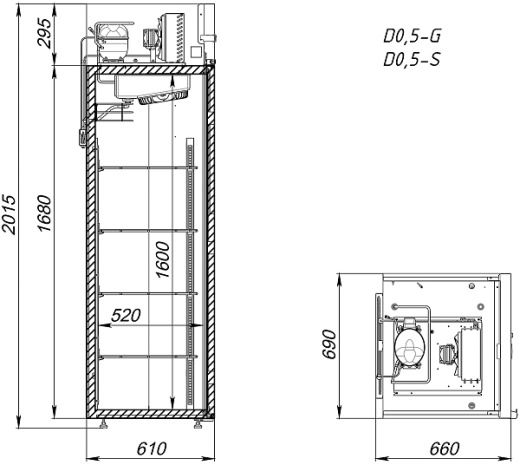Шкаф холодильный ARKTO D0.5-SL