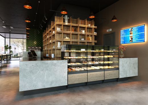 Витрина кондитерская Carboma KC70 VM 0,9-1 Light версия 2.0 (Techno 9005)