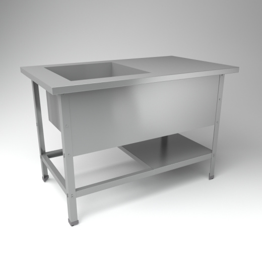 Ванна моечная с рабочей поверхностью Оптилайн ВМР-1 1200/600/850, с