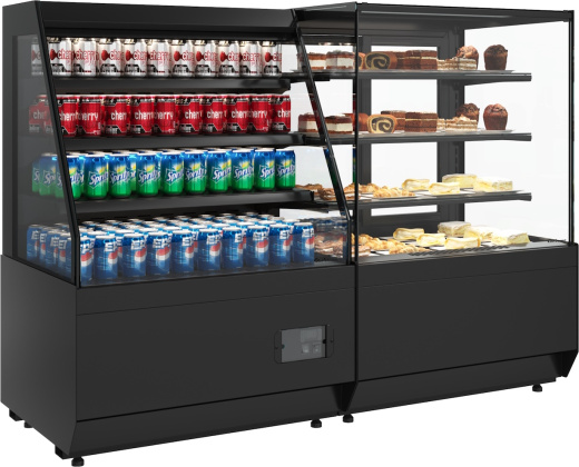 Витрина кондитерская Carboma KC70 VM 0,9-1 Light версия 2.0 (Techno 9005)