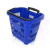 Пластиковая корзина-тележка на 2-х колесах PBT34 (синий)