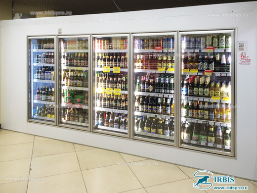 Стеклянный фронт холодильной камеры