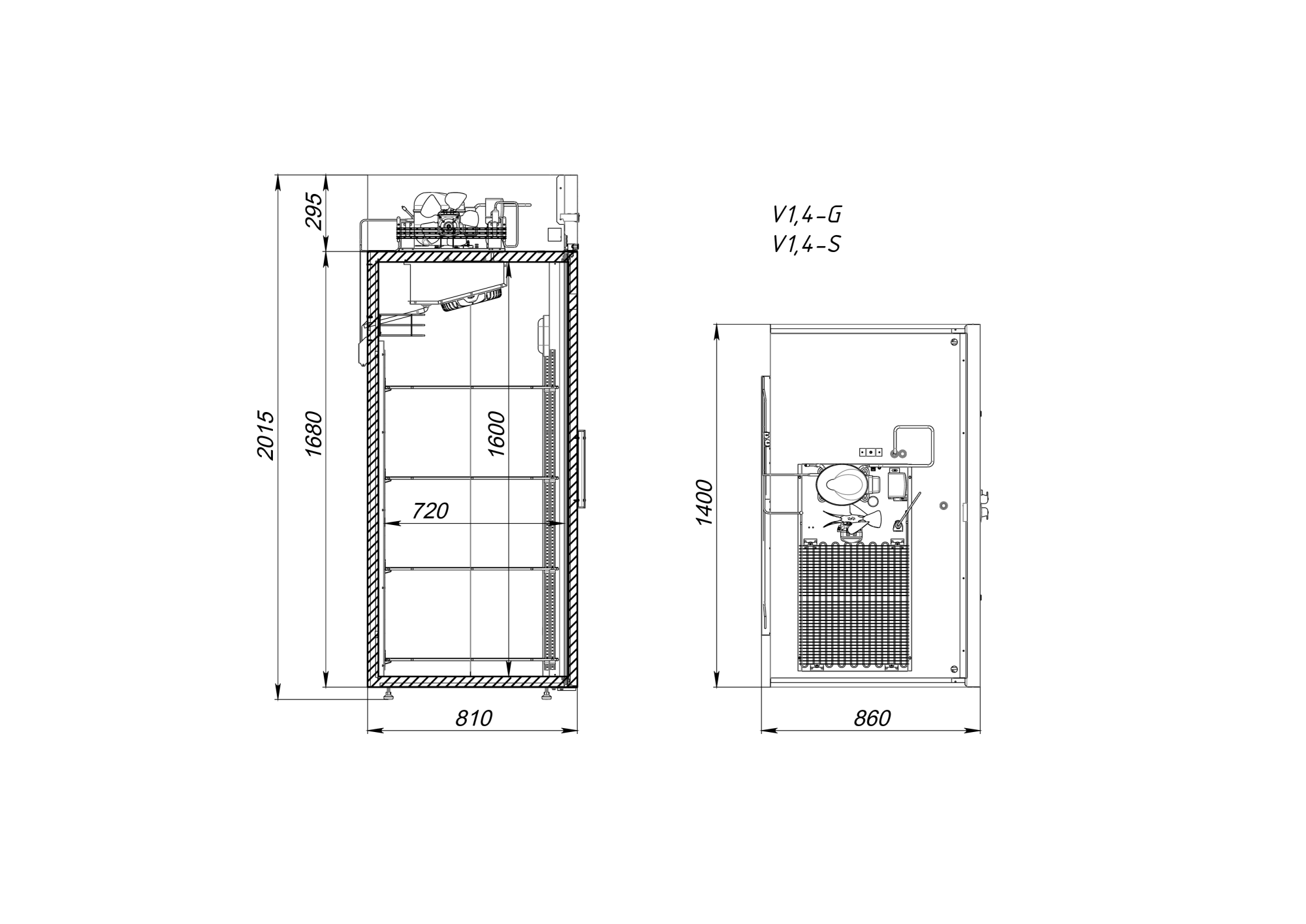 Шкаф холодильный ARKTO V1.4-S Шкаф холодильный ARKTO V1.4-S