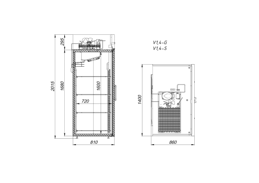 Шкаф холодильный ARKTO V1.4-S
