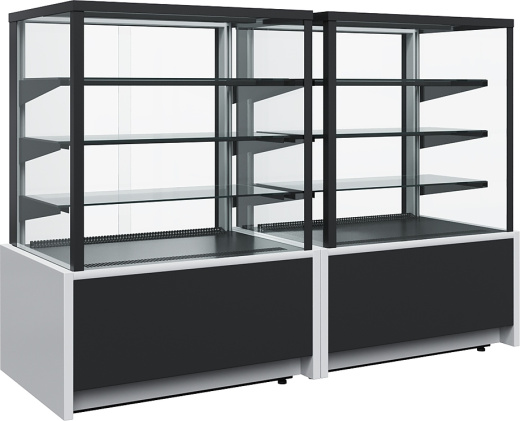 Витрина кондитерская Carboma KC70 VV 1,3-1 Standard Техно (9006-9005, черная)
